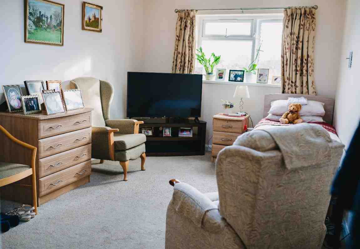 Lounge area at Swn-y-Gan residential care home Swansea