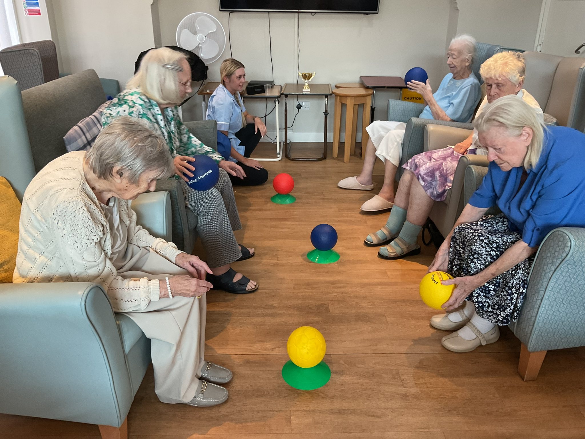 Social activities at Swn-y-Gan nursing home Swansea