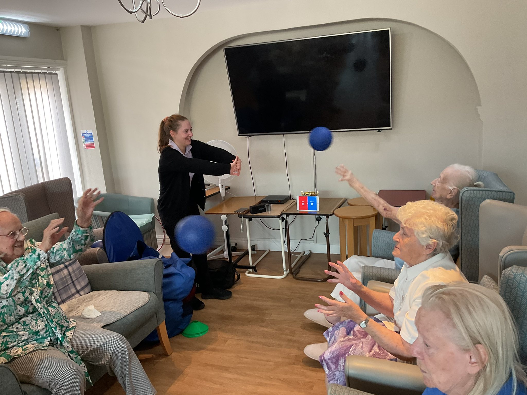 Social activities at Swn-y-Gan nursing home Swansea